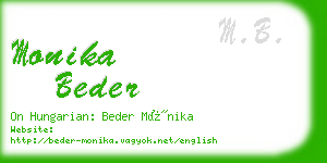 monika beder business card